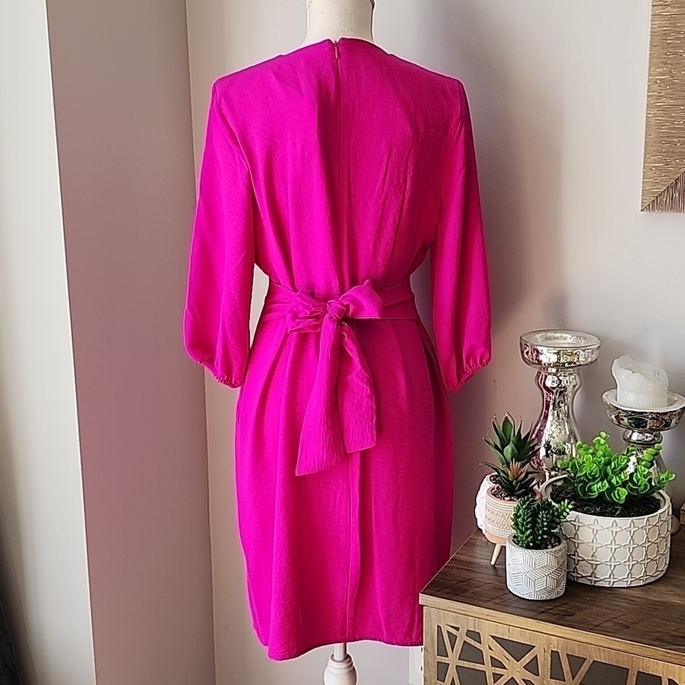 DKNY - Stunning Vibrant Magenta Dress​​​​​​​​​ - Picture 6 of 16